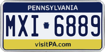 PA license plate MXI6889