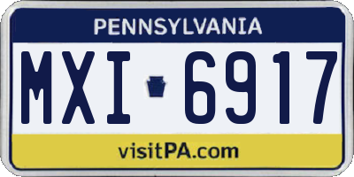 PA license plate MXI6917