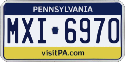 PA license plate MXI6970