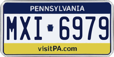 PA license plate MXI6979