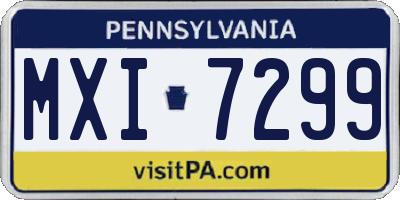 PA license plate MXI7299