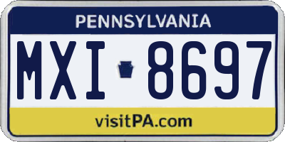 PA license plate MXI8697