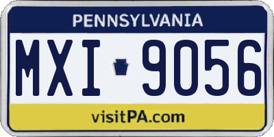 PA license plate MXI9056
