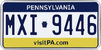 PA license plate MXI9446