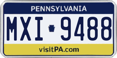 PA license plate MXI9488