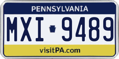 PA license plate MXI9489