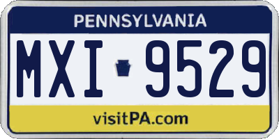 PA license plate MXI9529