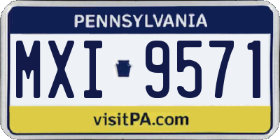 PA license plate MXI9571