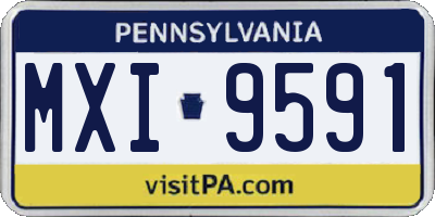 PA license plate MXI9591