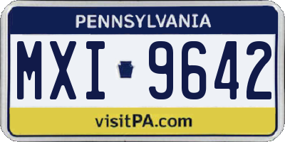 PA license plate MXI9642