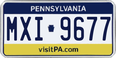 PA license plate MXI9677