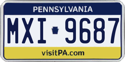 PA license plate MXI9687