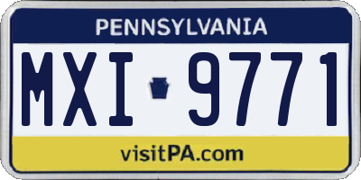 PA license plate MXI9771