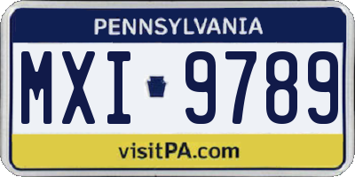 PA license plate MXI9789