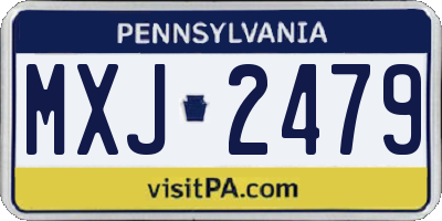 PA license plate MXJ2479