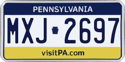 PA license plate MXJ2697