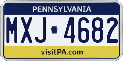 PA license plate MXJ4682