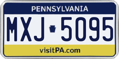 PA license plate MXJ5095