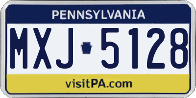 PA license plate MXJ5128
