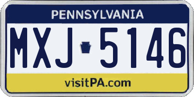 PA license plate MXJ5146
