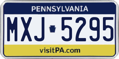 PA license plate MXJ5295
