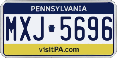 PA license plate MXJ5696