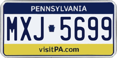 PA license plate MXJ5699