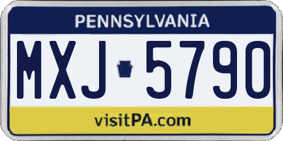 PA license plate MXJ5790
