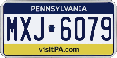 PA license plate MXJ6079