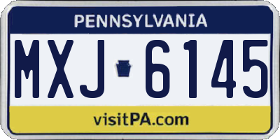 PA license plate MXJ6145