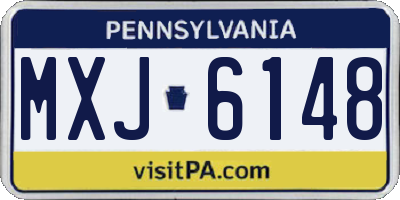 PA license plate MXJ6148