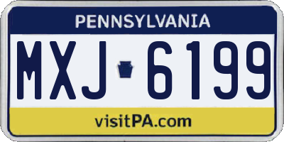 PA license plate MXJ6199