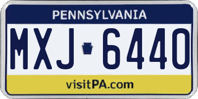 PA license plate MXJ6440