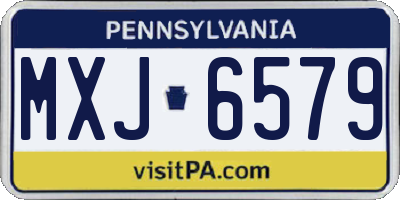 PA license plate MXJ6579