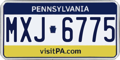 PA license plate MXJ6775