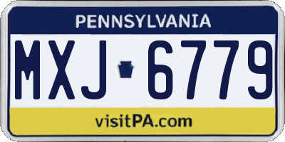 PA license plate MXJ6779