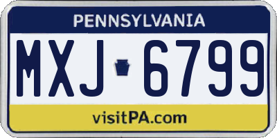 PA license plate MXJ6799