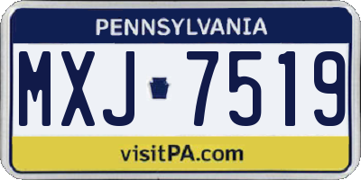 PA license plate MXJ7519