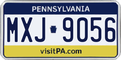 PA license plate MXJ9056