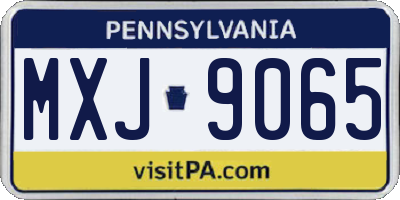 PA license plate MXJ9065