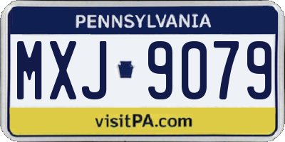 PA license plate MXJ9079