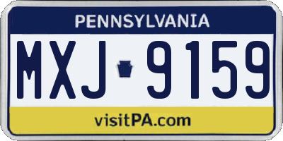 PA license plate MXJ9159