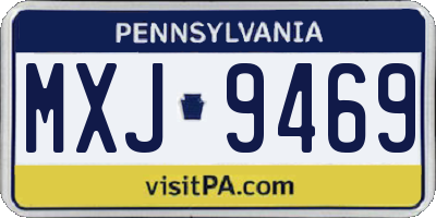 PA license plate MXJ9469
