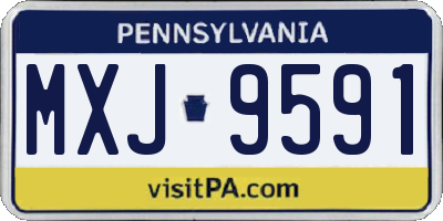 PA license plate MXJ9591