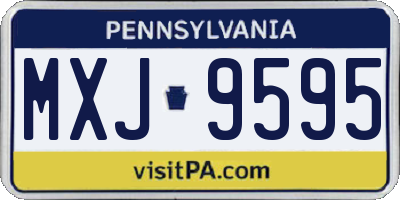 PA license plate MXJ9595