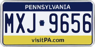 PA license plate MXJ9656