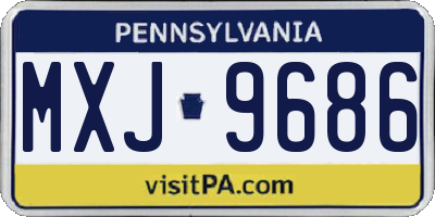 PA license plate MXJ9686