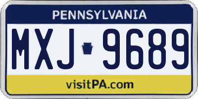 PA license plate MXJ9689