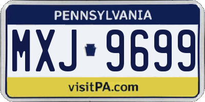 PA license plate MXJ9699
