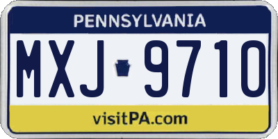PA license plate MXJ9710